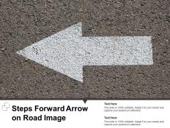 Steps forward arrow on road image