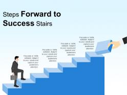 Steps forward to success stairs