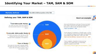 Steps identify target right customer segments your product identifying your market tam sam and som