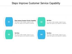 Steps improve customer service capability ppt powerpoint presentation ideas graphics cpb