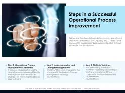 Steps in a successful operational process improvement