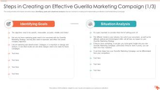 Steps in creating an effective guerilla marketing campaign detailed overview of various offline