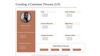 Steps increase customer engagement business growth creating a customer persona goals ppt brochure