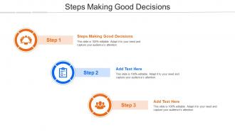 Steps Making Good Decisions In Powerpoint And Google Slides Cpb