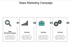 Steps marketing campaign ppt powerpoint presentation inspiration ideas cpb
