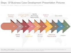 Steps of business case development presentation pictures