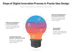 Steps of digital innovation process in puzzle idea design