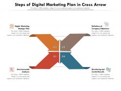 Steps Of Digital Marketing Plan In Cross Arrow