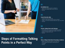 Steps of formatting talking points in a perfect way