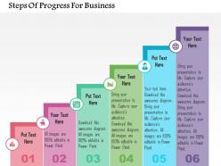 Steps of progress for business flat powerpoint design