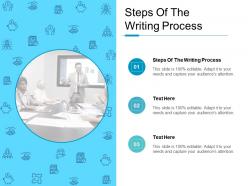 Steps of the writing process ppt powerpoint presentation inspiration design ideas cpb