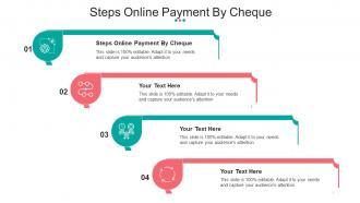 Steps Online Payment By Cheque Ppt Powerpoint Presentation Infographics Brochure Cpb