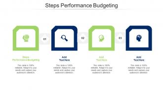 Steps Performance Budgeting Ppt Powerpoint Presentation Mockup Cpb