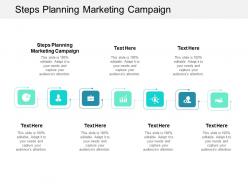 Steps planning marketing campaign ppt powerpoint presentation file shapes cpb