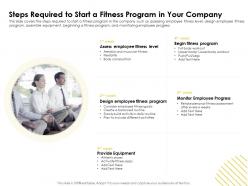 Steps required to start a fitness program in your company m1650 ppt powerpoint presentation model