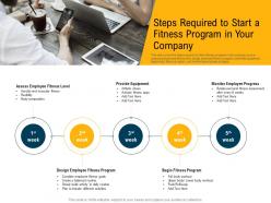 Steps required to start a fitness program in your company pull ppt powerpoint presentation designs