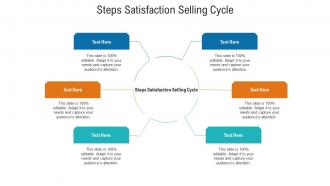 Steps satisfaction selling cycle ppt powerpoint presentation file elements cpb