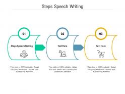 Steps speech writing ppt powerpoint presentation model guidelines cpb