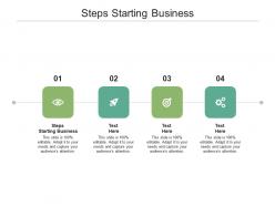Steps starting business ppt powerpoint presentation gallery display cpb