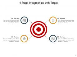 Steps Target Infographic Target Arrow Dollar Icon Bubble