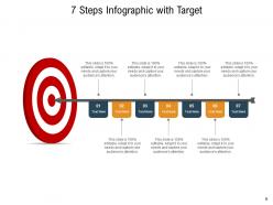 Steps Target Infographic Target Arrow Dollar Icon Bubble