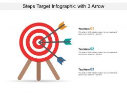 Steps target infographic with 3 arrow