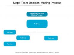 Steps team decision making process ppt powerpoint presentation infographic template files cpb