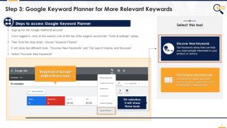Steps To Access Google Keyword Planner Edu Ppt