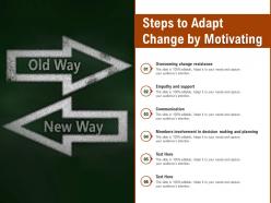 Steps to adapt change by motivating