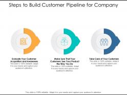 Steps To Build Customer Pipeline For Company