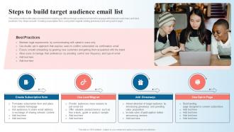 Steps To Build Target Audience Email List Creating A Content Marketing Guide MKT SS V