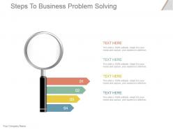 Steps to business problem solving powerpoint slide show