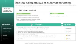 Steps To Calculate ROI Of Automation Testing