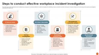Steps To Conduct Effective Workplace Incident Investigation
