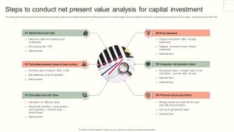 Steps To Conduct Net Present Value Analysis For Capital Investment