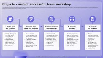 Steps To Conduct Successful Team Workshop