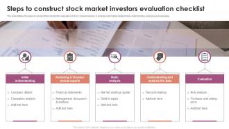 Steps To Construct Stock Market Investors Evaluation Checklist