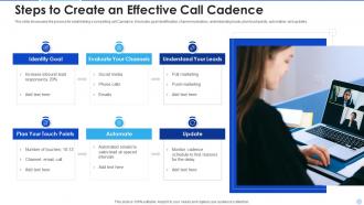 Steps to create an effective call cadence