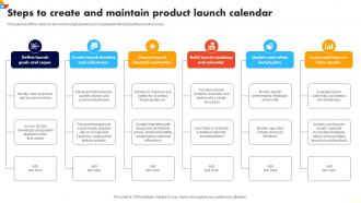 Steps To Create And Maintain Product Launch Calendar