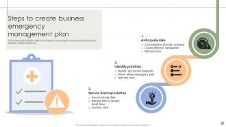 Steps To Create Business Emergency Management Plan
