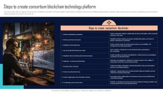 Steps To Create Consortium Blockchain Technology Platform Comprehensive Evaluation BCT SS