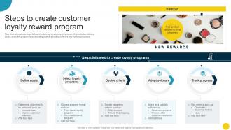 Steps To Create Customer Loyalty Reward Program Optimizing Companys Sales SA SS
