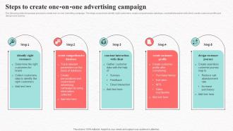 Steps To Create One On One Advertising Social Media Marketing To Increase Product Reach MKT SS V