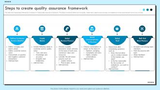 Steps To Create Quality Assurance Framework Improvement Strategies For Support