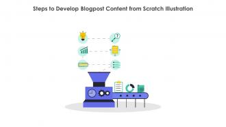Steps To Develop Blogpost Content From Scratch Illustration