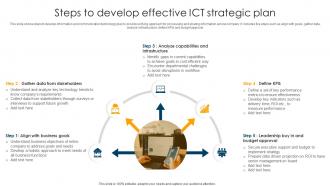 Steps To Develop Effective ICT Strategic Plan