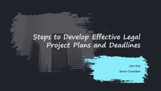 Steps To Develop Effective Legal Project Plans And Deadlines PPT Mockup AT