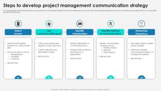 Steps To Develop Project Management Communication Strategy