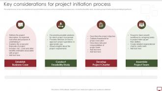 Steps To Develop Project Management Plan Key Considerations For Project Initiation Process