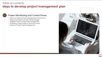 Steps To Develop Project Management Plan Powerpoint Presentation Slides
